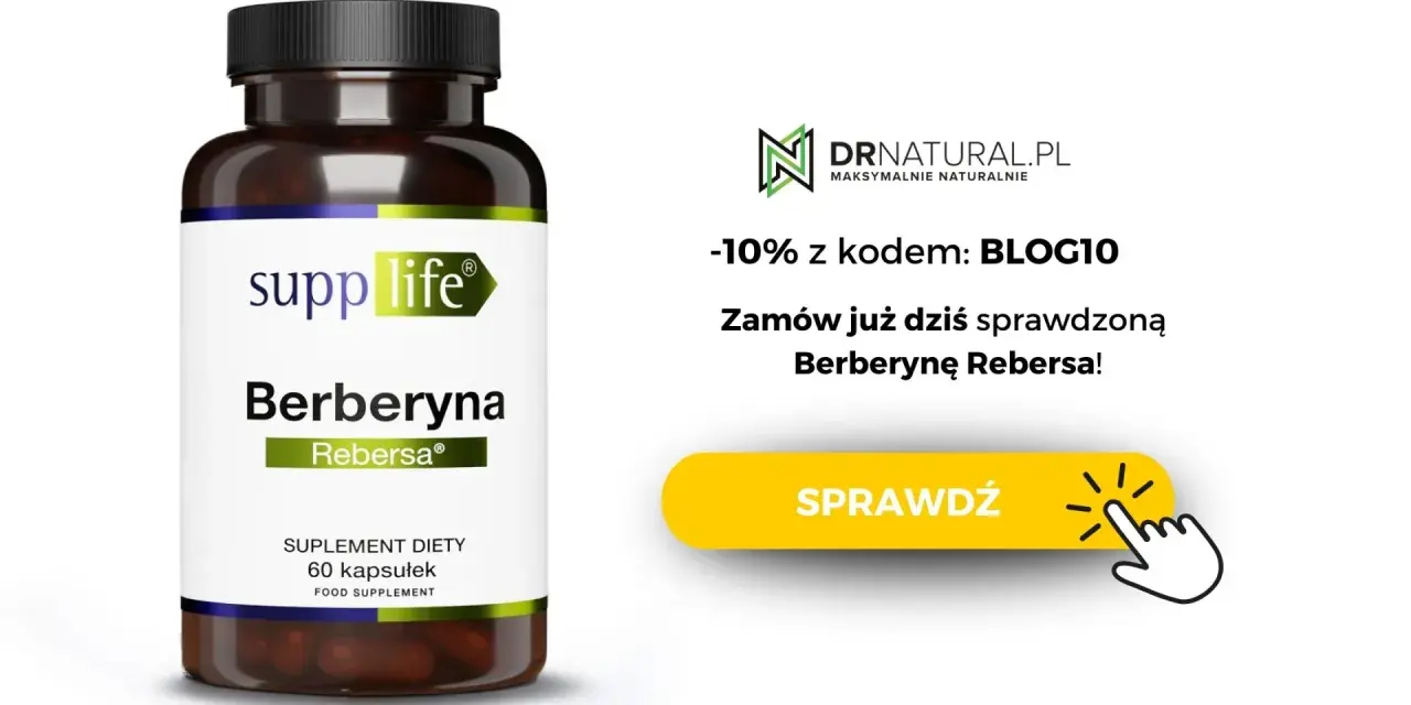 Suplement diety Berberyna Rebersa. Dowiedz się, co to jest i zamów z rabatem 10% na DRnatural.pl.