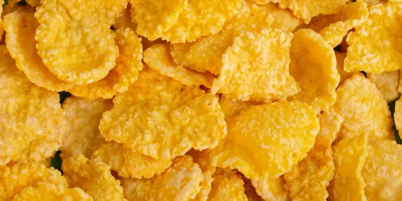 Złociste płatki kukurydziane corn flakes. Czy są zdrowe? To zależy od dodatków i sposobu przygotowania.