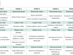 Tygodniowy plan posiłków, idealny dla diety 2000 kcal, zawiera propozycje śniadań, lunchów, obiadów i kolacji na każdy dzień.