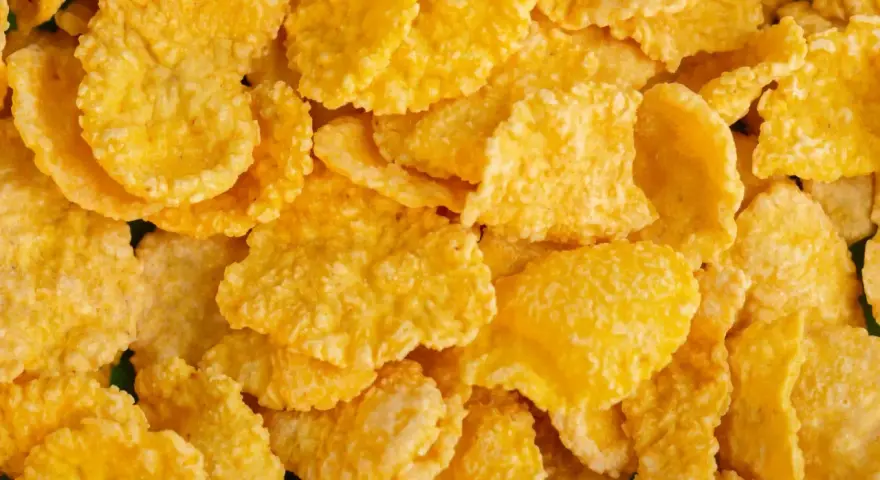 Złociste płatki kukurydziane corn flakes. Czy są zdrowe? To zależy od dodatków i sposobu przygotowania.